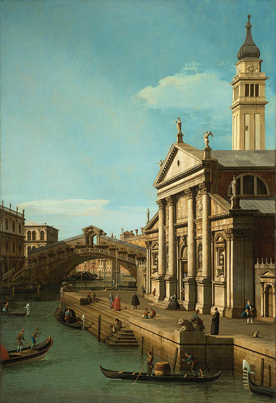 Canaletto - Capriccio The Rialto Bridge and the Church of S. Giorgio Maggiore, circa 1750.jpg