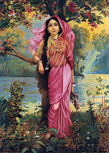 Raja Ravi Varma, Vasantika (oleographic print).jpg