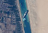 Ever Given in Suez Canal viewed from ISS.jpg