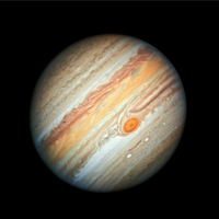 Jupiter, image taken by NASA's Hubble Space Telescope, June 2019.png